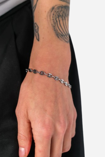 Coffee Bean Bracelet (Silver)