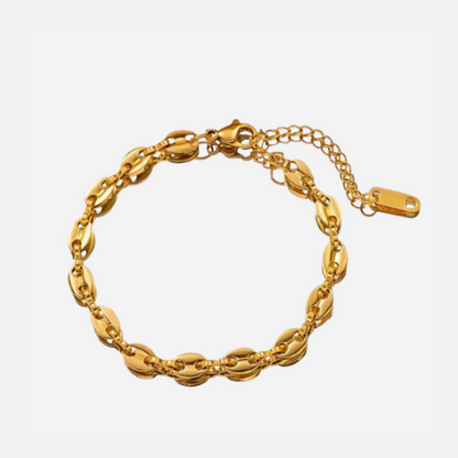 Coffee Bean Bracelet (Gold)