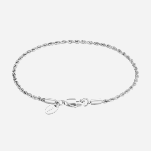Rope Bracelet 3mm (Silver)