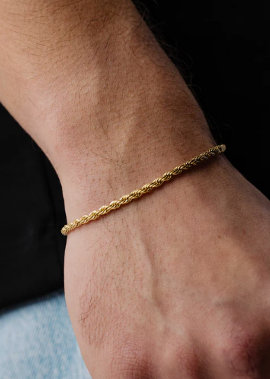 Rope Bracelet 3mm (Gold)