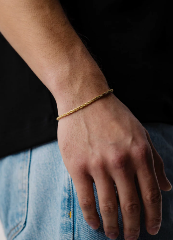 Rope Bracelet 3mm (Gold)