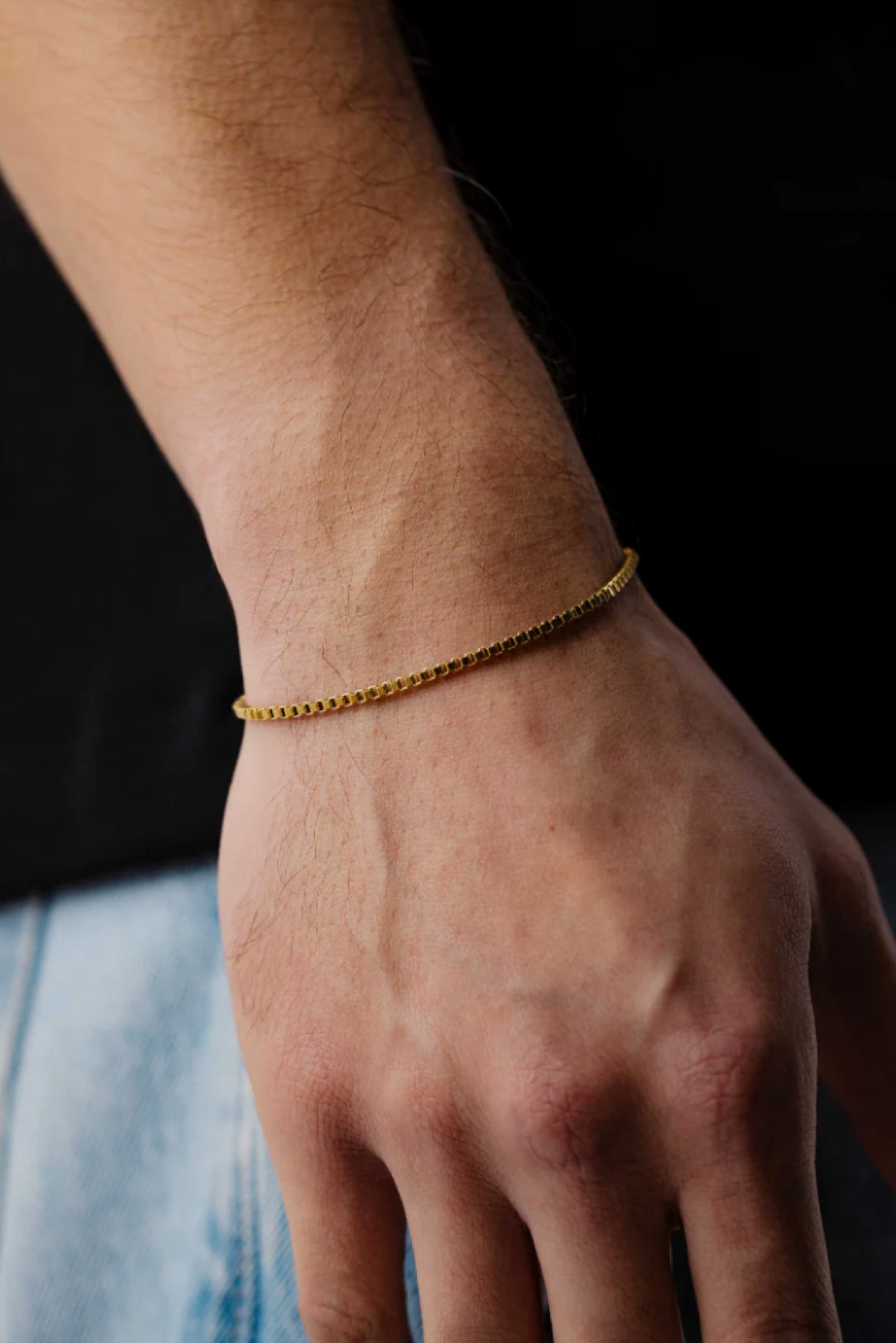 Box Bracelet 2mm (Gold)