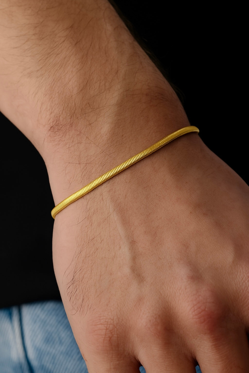Snake Bracelet 2mm (Gold)