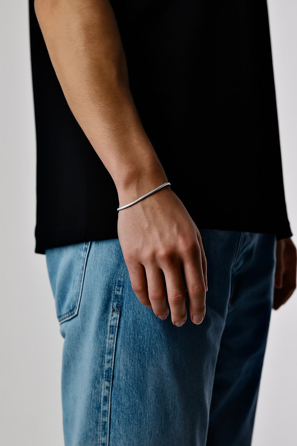Snake Bracelet 2mm (Silver)