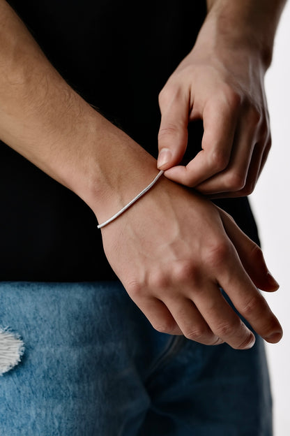 Snake Bracelet 2mm (Silver)