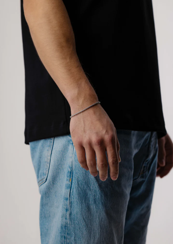 Rope Bracelet 3mm (Silver)