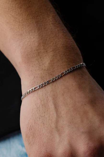 Figaro Bracelet 3mm (Silver)