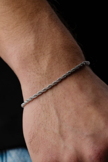 Rope Bracelet 3mm (Silver)